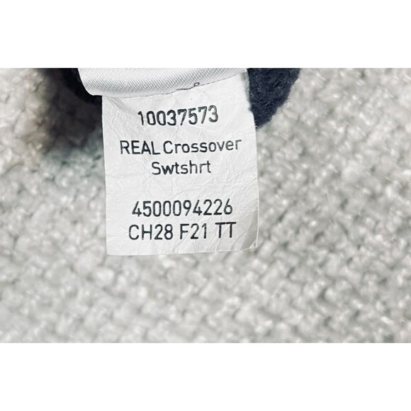 Ariat REAL Sweatshirt Crossover Women's Large Gray Raised Felt Logo Mock Neck - Picture 5 of 8